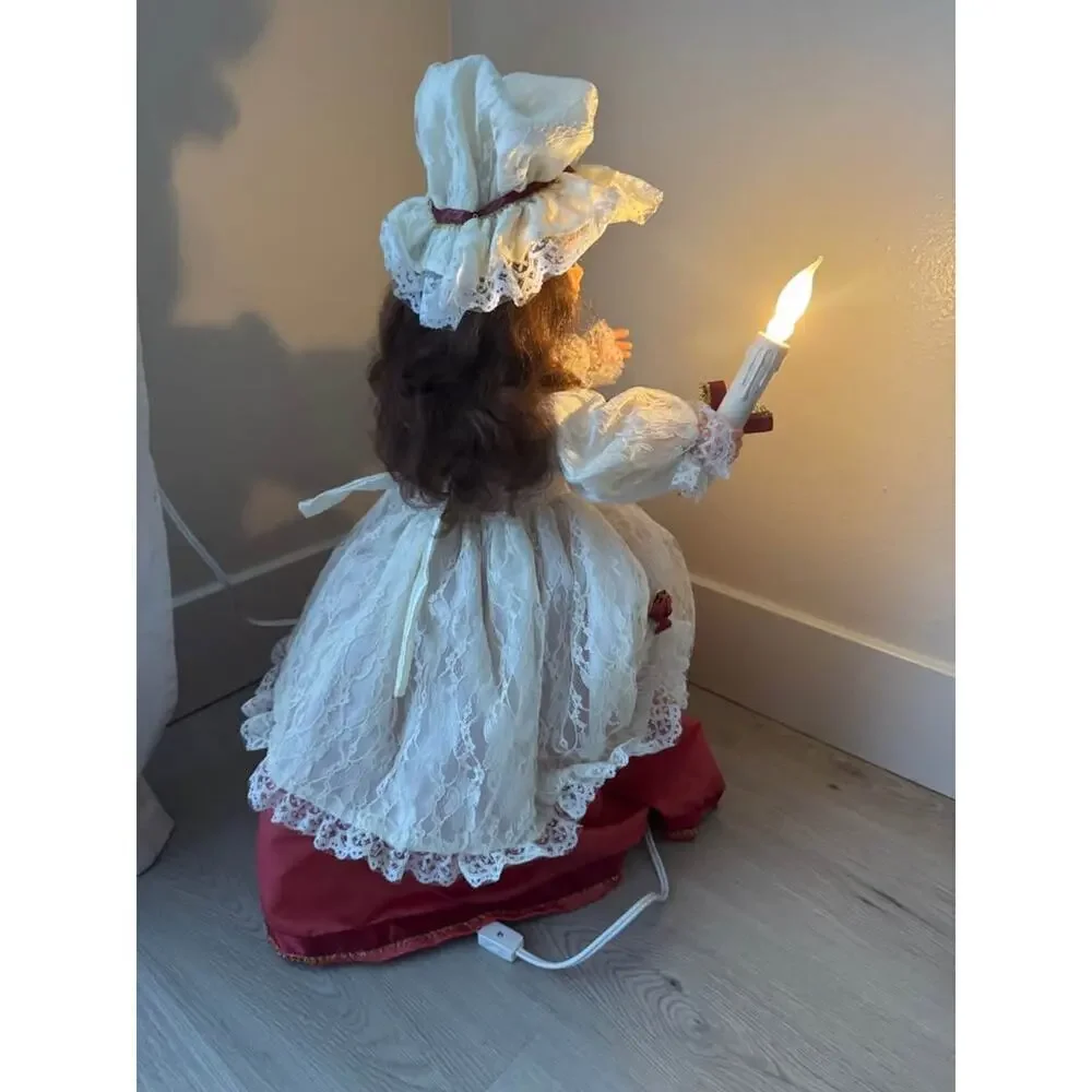Rennco 26” Animated Vintage 80s Victorian Christmas Caroler Doll